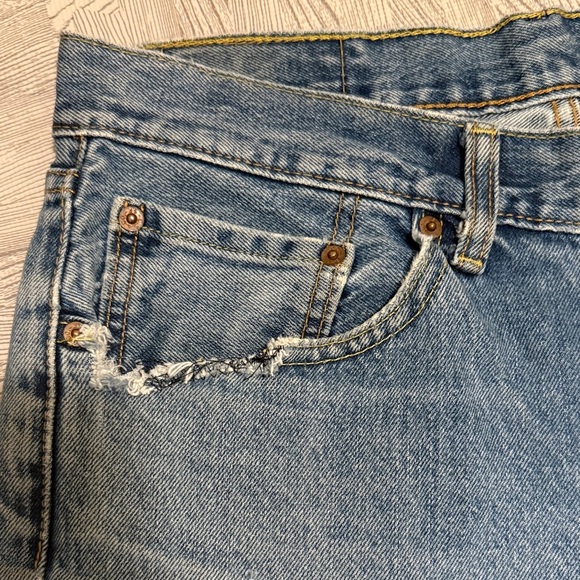 Vintage Levi’s 505s Blue Denim Cutoff Shorts - Picture 2 of 10